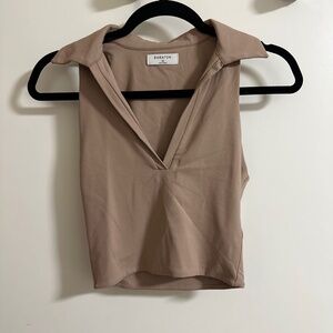 Aritzia Babaton Crop Top Polo